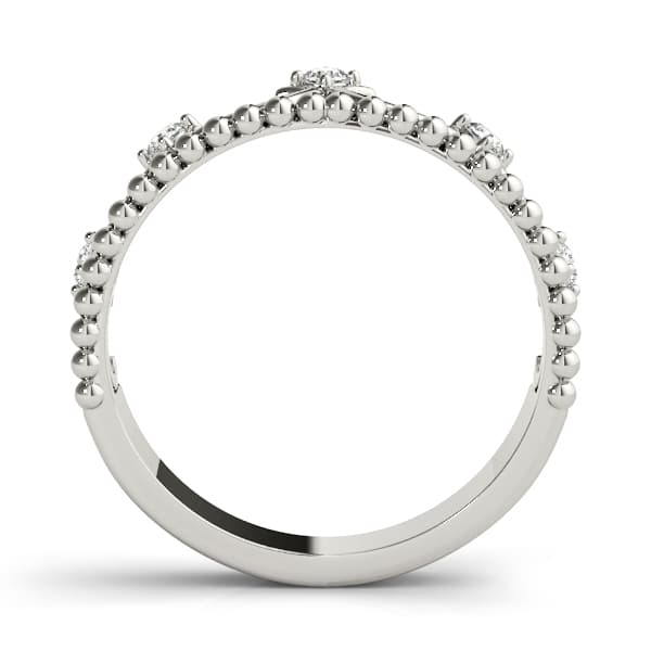 Crown Ring (0.15 ct. tw.), Side view in white gold or platinum