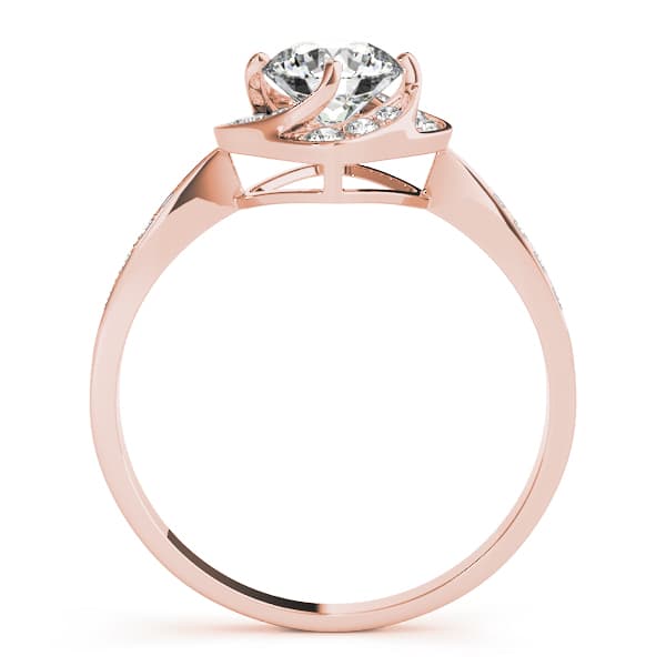 Engagement Ring, style 84910, Side view in rose gold