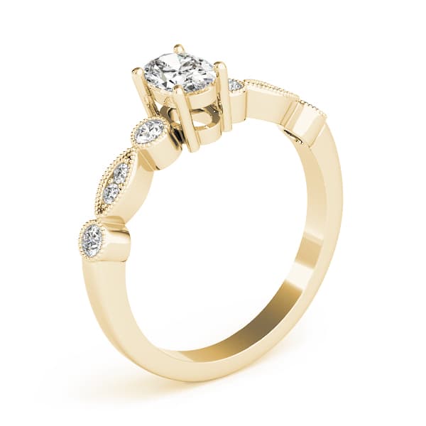 Oval Fashion Ring (0.2 ct. tw.), Angle view in yellow gold