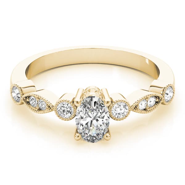 Oval Fashion Ring (0.2 ct. tw.), On hand view in yellow gold
