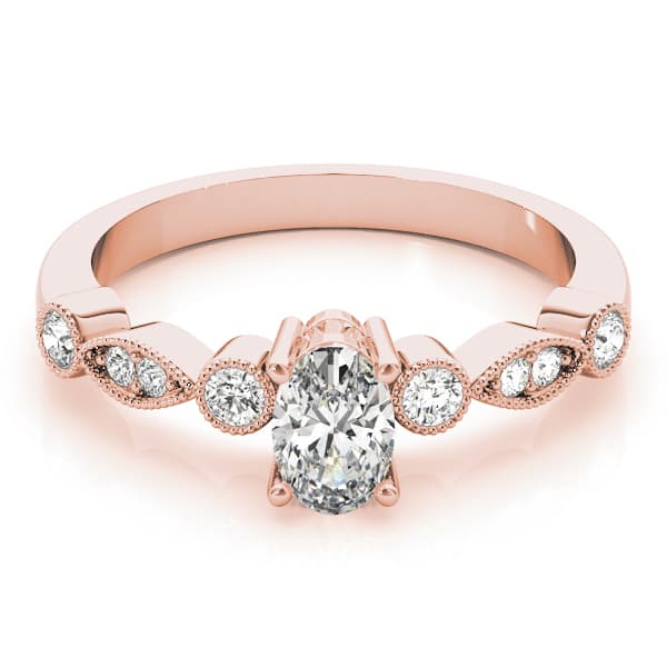 Oval Fashion Ring (0.2 ct. tw.), On hand view in rose gold