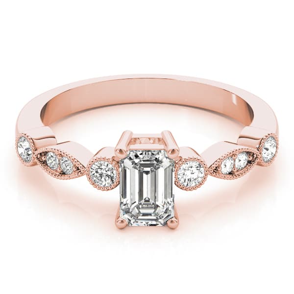 Emerald Cut Fashion Ring (0.2 ct. tw.), On hand view in rose gold
