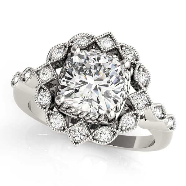 COLOR RINGS CUSHION — style 84917 in 10k White Gold