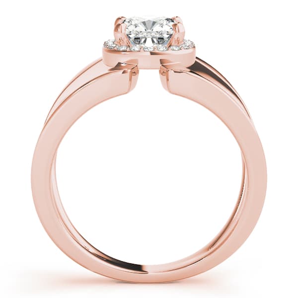Cushion 6x6 Gemstone Ring (0.1 ct. tw.), Side view in rose gold