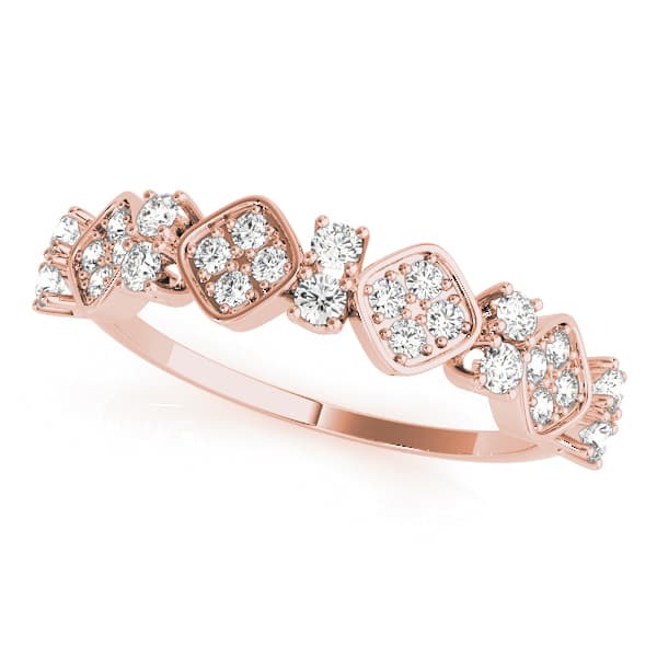 Prong Set Stackable Wedding Bands (3/8 ct. tw.), Front view in rose gold