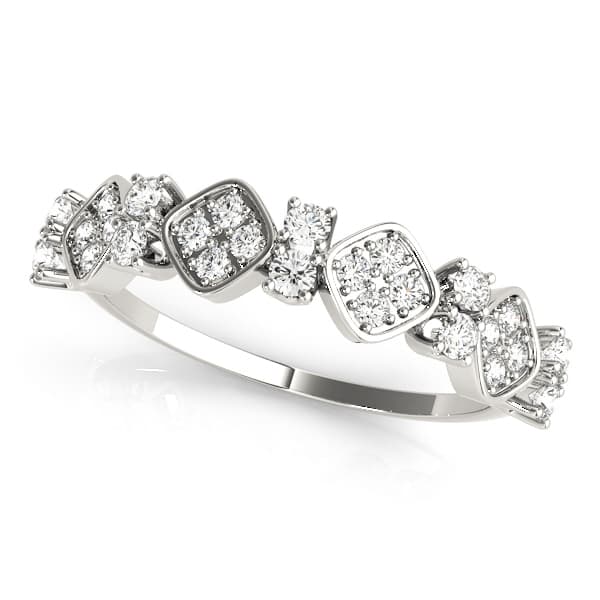 Prong Set Stackable Wedding Bands — View 1