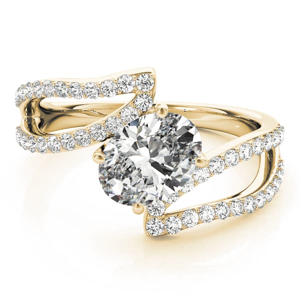 Oval 8x6 Gemstone Ring (3/8 ct. tw.), On hand view in yellow gold