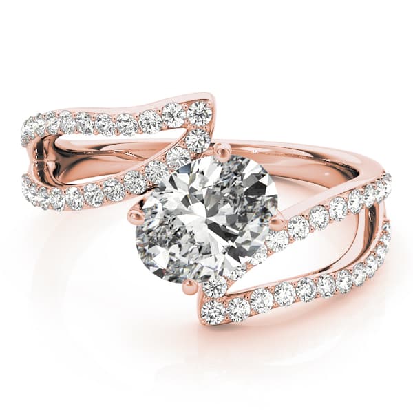 Oval 8x6 Gemstone Ring (3/8 ct. tw.), On hand view in rose gold