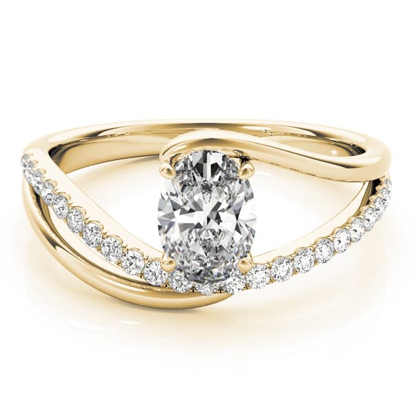 Oval 7x5 Gemstone Ring (0.17 ct. tw.), On hand view in yellow gold