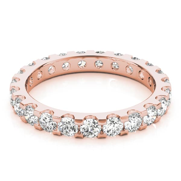 Shared-Prong Eternity Band (2 ct. tw.), Angle view in rose gold