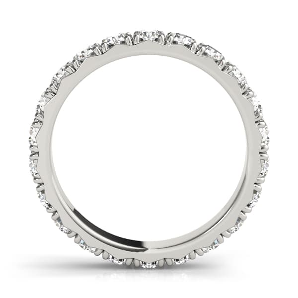 French-Cut Eternity Wedding Band (0.53 ct. tw.), Side view in white gold or platinum