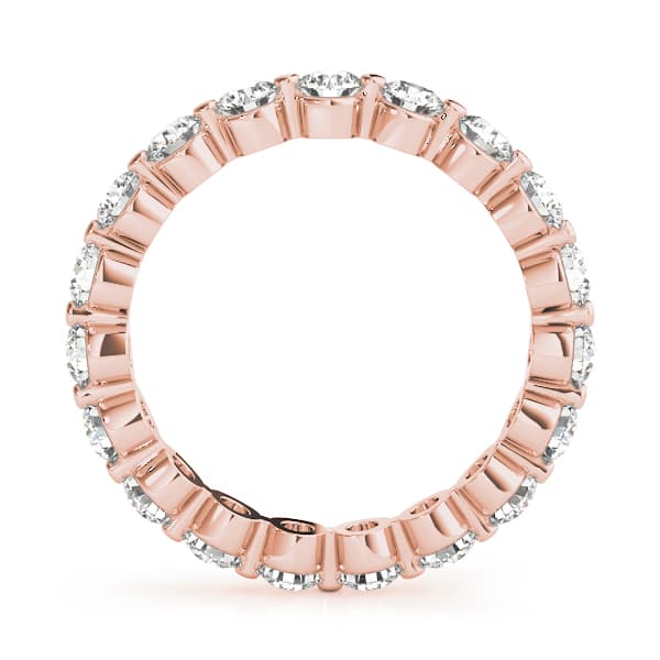 Single Shared-Prong Eternity Band (2/3 ct. tw.), Side view in rose gold