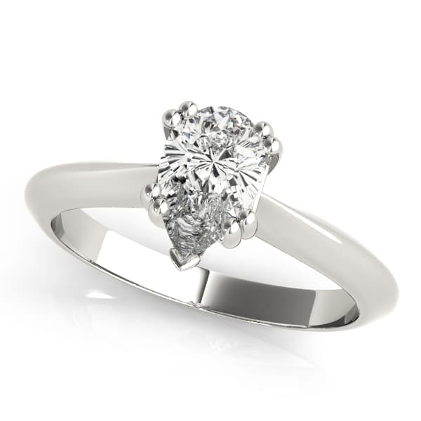DOUBLE PRONG PS ENGAGEMENT RING — style 84957 in 10k White Gold