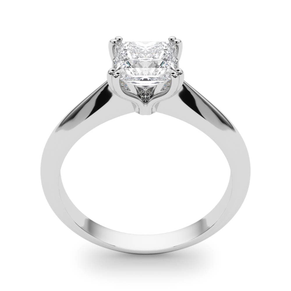 Double Prong Princess-Cut Engagement Ring, style 84958, Top view in white gold or platinum