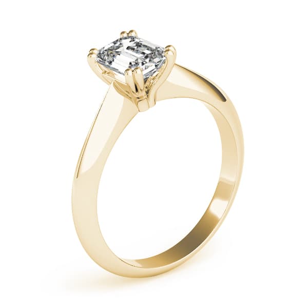 Double Prong Solitaire Engagement Ring, style 84960, Angle view in yellow gold
