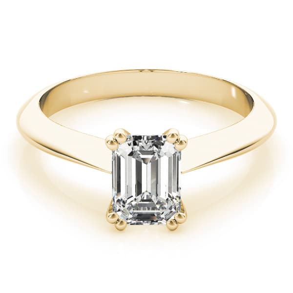 Double Prong Solitaire Engagement Ring, style 84960, On hand view in yellow gold