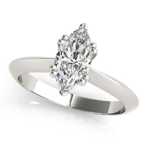 Double Prong Marquise Engagement Ring — style 84961 in 10k White Gold