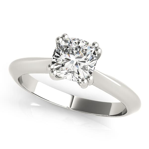 DOUBLE PRONG CU ENGAGEMENT RING — style 84962 in 10k White Gold