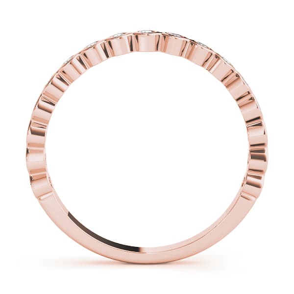 Stackable Bezel Set Band (1/8 ct. tw.), Side view in rose gold