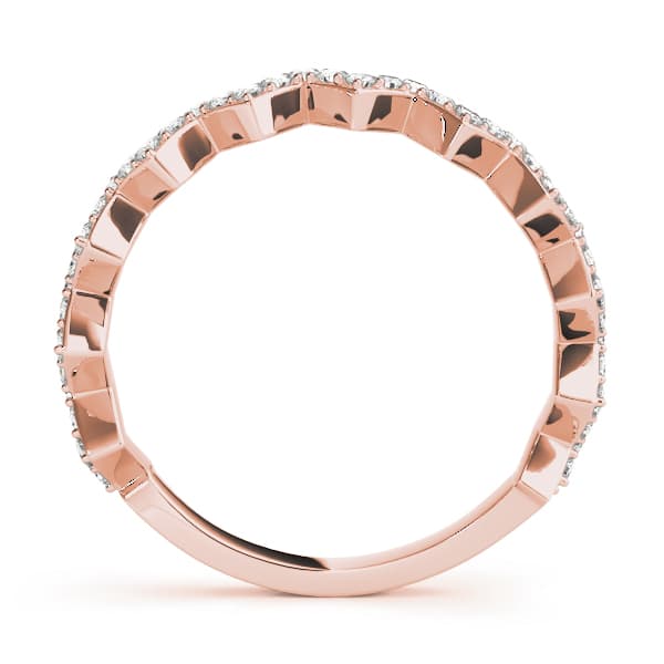 Stackable Prong Set Zigzag Band (1/3 ct. tw.), Side view in rose gold
