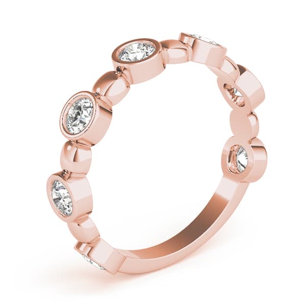Bezel Set Stackable Ring (0.56 ct. tw.), Angle view in rose gold