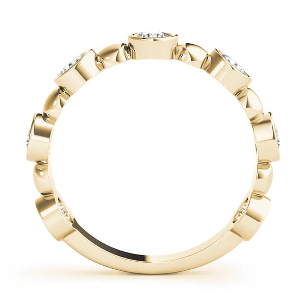 Bezel Set Stackable Ring (0.56 ct. tw.), Side view in yellow gold