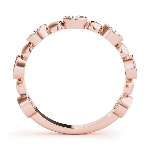 Bezel Set Stackable Ring (0.56 ct. tw.), Side view in rose gold
