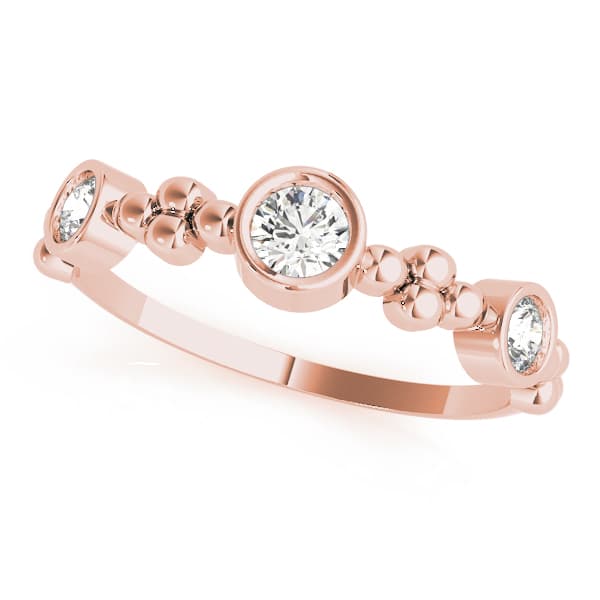 Stackable Ring (0.31 ct. tw.), Front view in rose gold