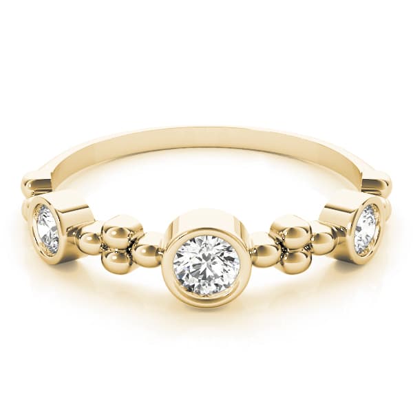 Stackable Ring (0.31 ct. tw.), On hand view in yellow gold
