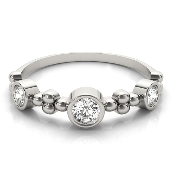 Stackable Ring (0.31 ct. tw.), On hand view in white gold or platinum