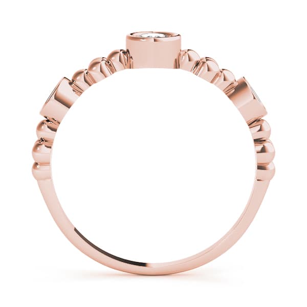 Stackable Ring (0.31 ct. tw.), Side view in rose gold