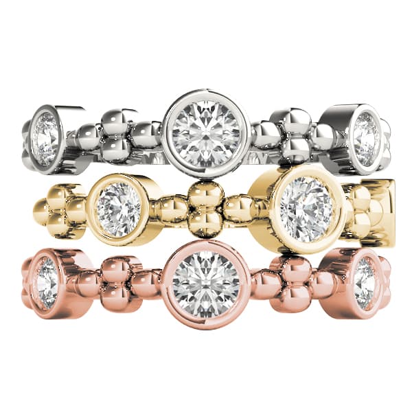 Stackable Ring (0.31 ct. tw.), Top view in white gold or platinum