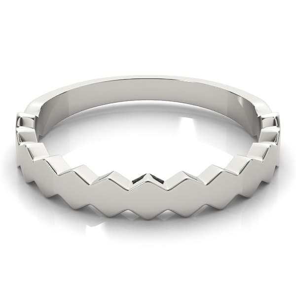 Stackable Fashion Ring, On hand view in white gold or platinum
