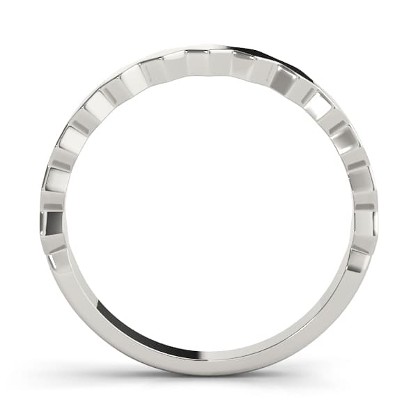 Stackable Fashion Ring, Side view in white gold or platinum