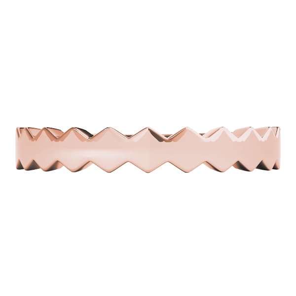 Stackable Fashion Ring, Top view in rose gold