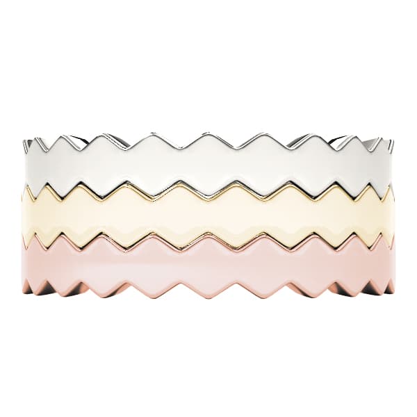 Stackable Fashion Ring, Top view in white gold or platinum