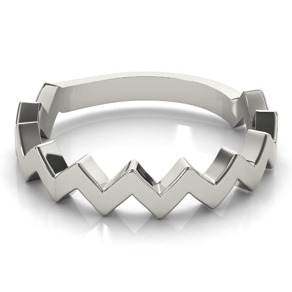 Stackable Fashion Ring, On hand view in white gold or platinum
