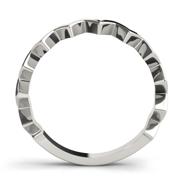 Stackable Fashion Ring, Side view in white gold or platinum