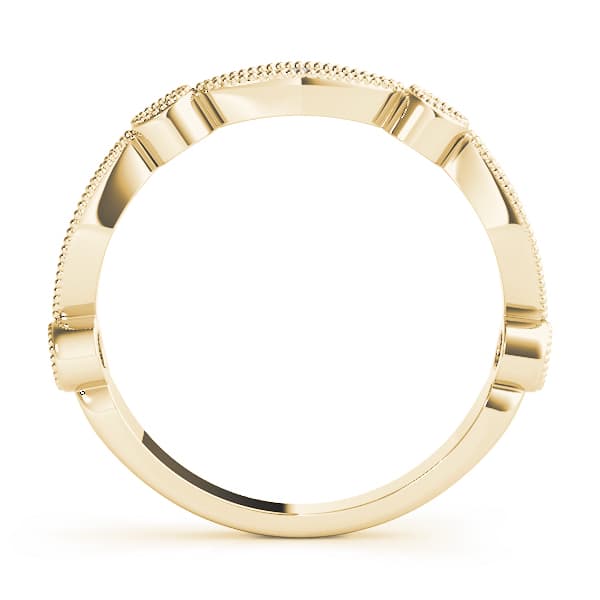 Stackable Milgrain Band (0.16 ct. tw.), Side view in yellow gold
