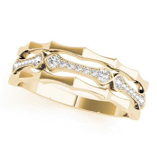 Fashion Band (0.08 ct. tw.), Front view in yellow gold