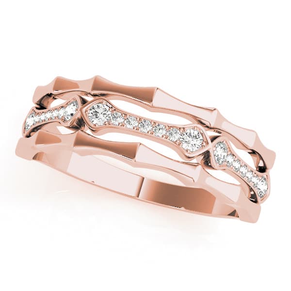 Fashion Band (0.08 ct. tw.), Front view in rose gold