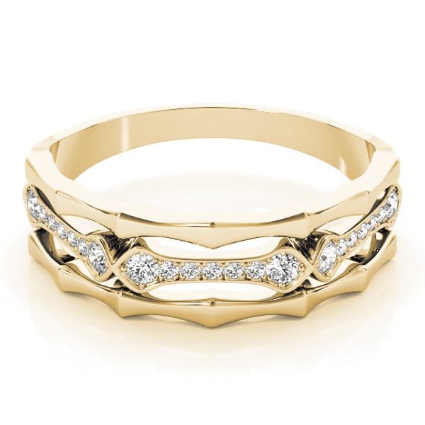 Fashion Band (0.08 ct. tw.), On hand view in yellow gold