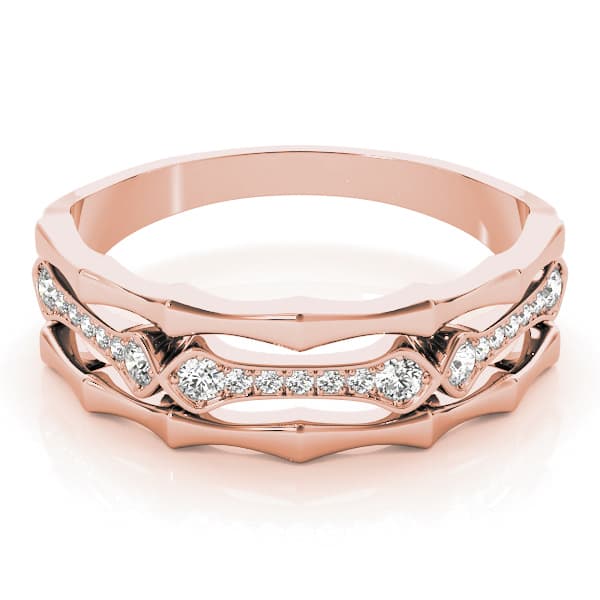 Fashion Band (0.08 ct. tw.), On hand view in rose gold