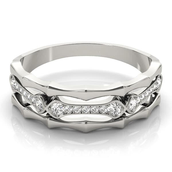 Fashion Band (0.08 ct. tw.), On hand view in white gold or platinum