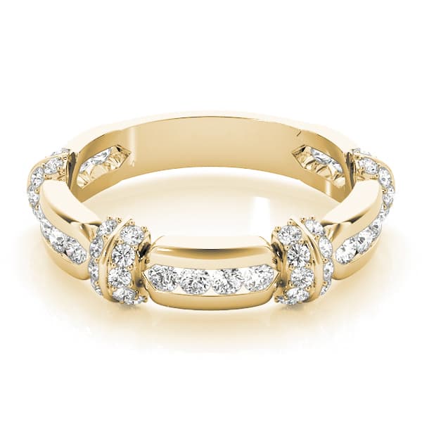 Fashion Band (0.42 ct. tw.), On hand view in yellow gold