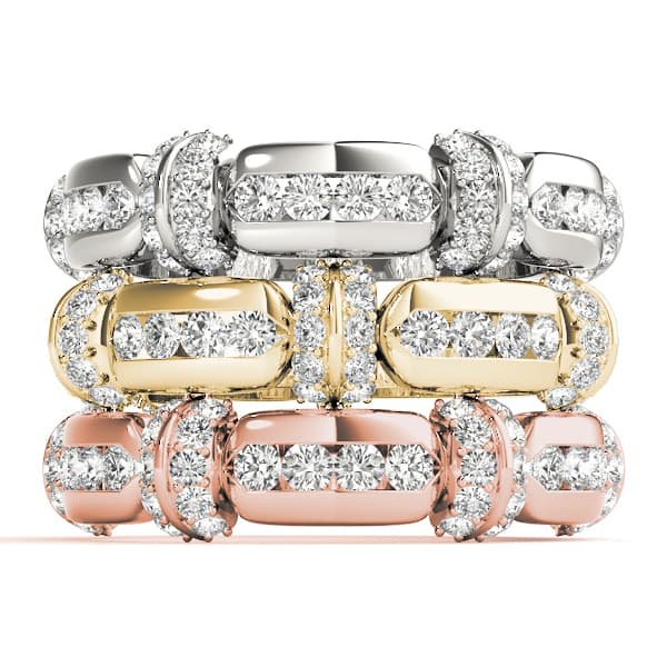 Fashion Band (0.42 ct. tw.), Top view in white gold or platinum
