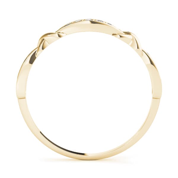 Stackable Vintage Inspired Band (0.06 ct. tw.), Side view in yellow gold