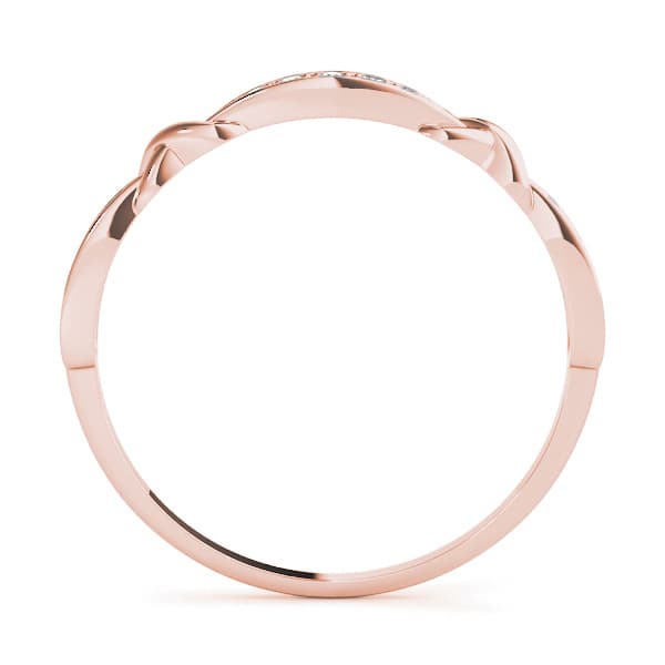 Stackable Vintage Inspired Band (0.06 ct. tw.), Side view in rose gold