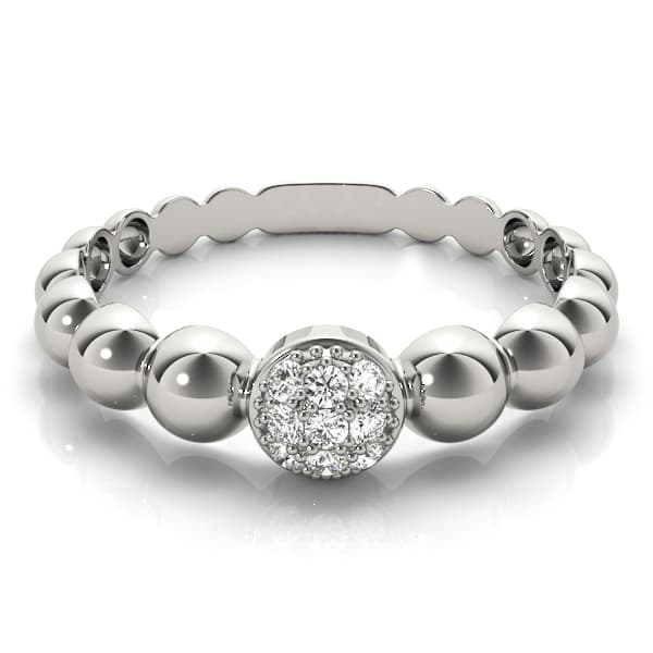 Stackable Fashion Band (0.07 ct. tw.), On hand view in white gold or platinum