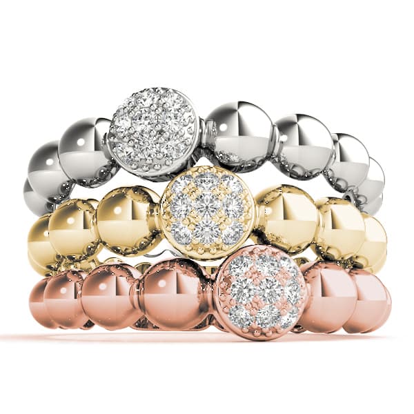 Stackable Fashion Band (0.07 ct. tw.), Top view in white gold or platinum